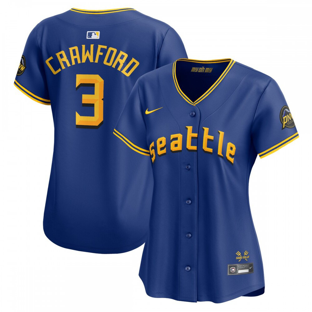 J.P. Crawford Seattle Mariners Women's City Connect Limited Player Jersey - Royal-Pro Kit Vault | Brand New 26/27 Sports Jerseys